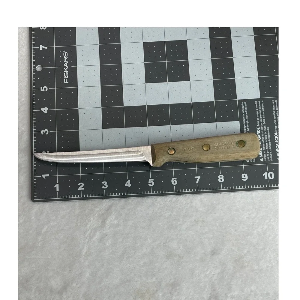 Chicago Cutlery 62S Paring Knife Walnut Wood Handle Stainless Steel 4.5 inch USA
